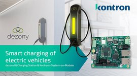 Kontron Electronics System on Modul SoM SL STM32MP157 and dezony IQ Charging station